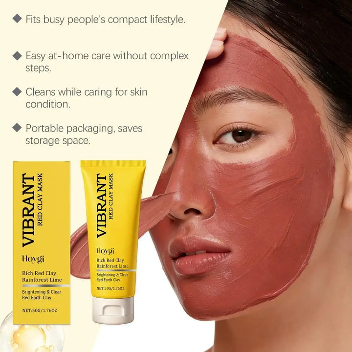 Red Clay Deep Cleansing Mud Mask 50g Deep Pore Cleansing Brightening Reducing Breakouts Oil-control For All Skin Types Skin Care