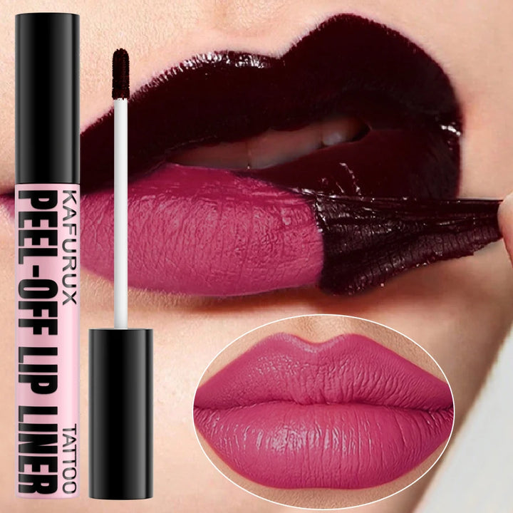 1PC Waterproof Lip Liner Peel Off Lipgloss Long Lasting Matte Lip Tint Pink Brown Contour Tear-off Lip Makeup Lips Stain Gifts