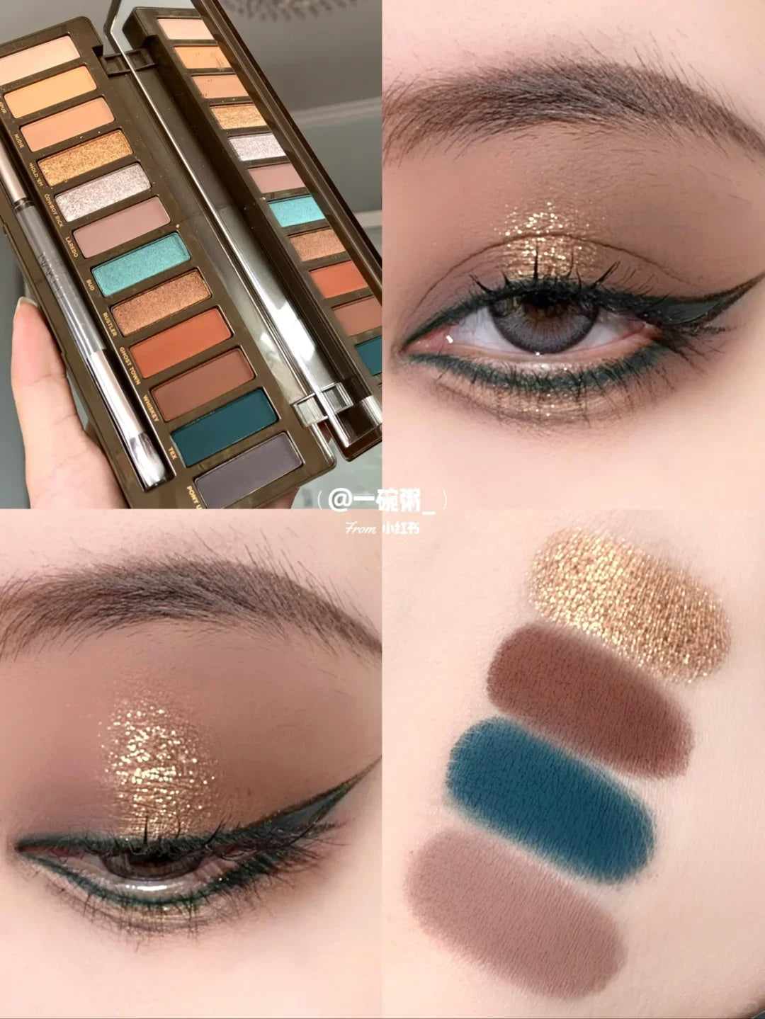 12-Color Smoky + Warm Eyeshadow Palette Bundle with 8Pcs Brushes, Long Wear High Pigment Matte Shimmer Eye Shadow Set, Complete Eye Makeup Kit for Women
