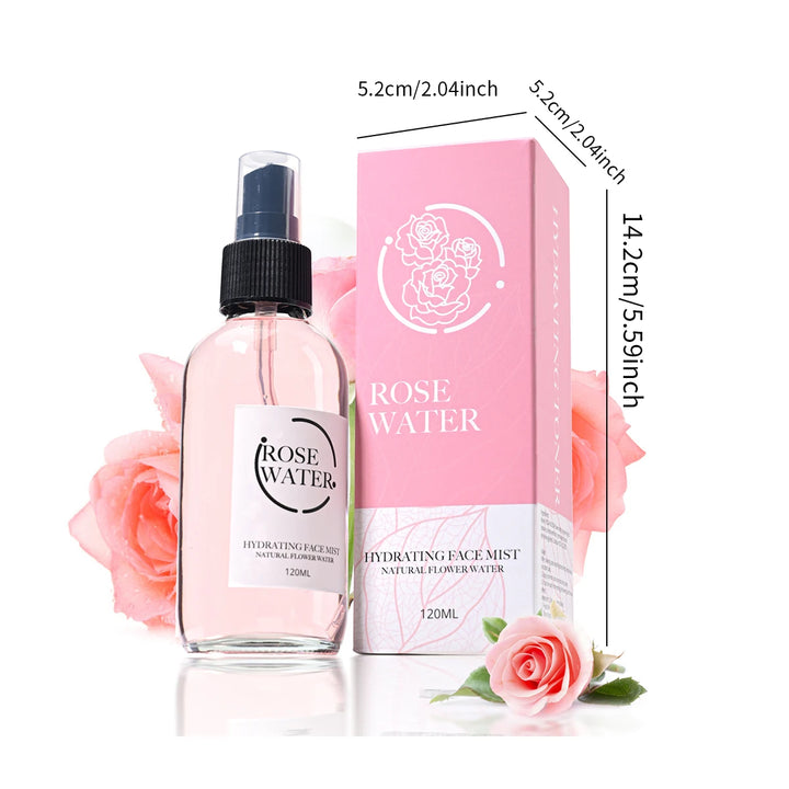 120Ml Rose Pure Dew Toner Facial Moisturizing And Firming Lotion For Daily Use Essence Extracted From Plants Holiday Gifts Trave
