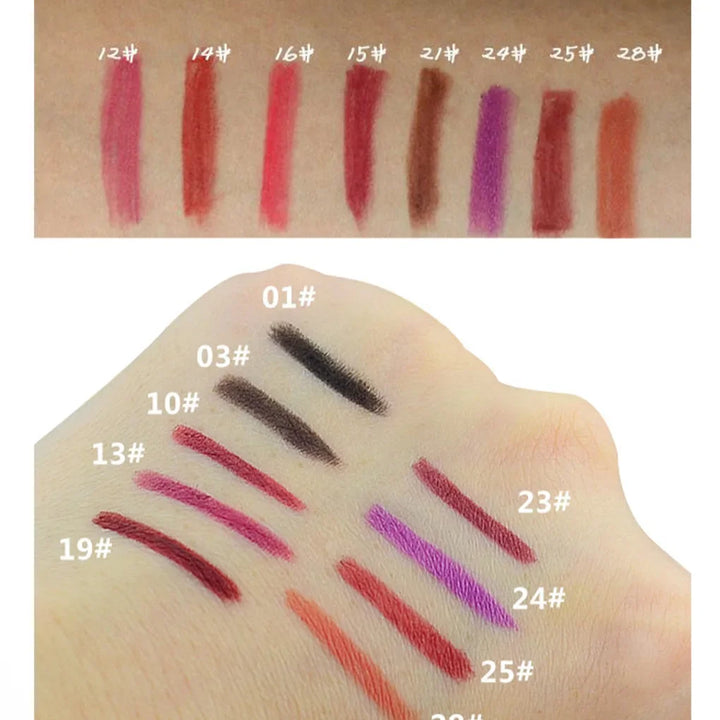 Make up 12 Color Waterproof Lip Liner Lipstick Pencil Professional Long Lasting Eyeliner Lipliner Lips PenMakeup Tools For Women