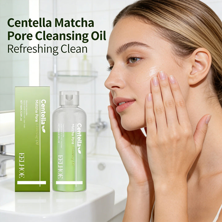 Matcha Cleansing Oil Gentle Remove Blackhead Shrink Pore Refreshing Control Oil Moisturizing Face Makeup Remover Oil Skin Care