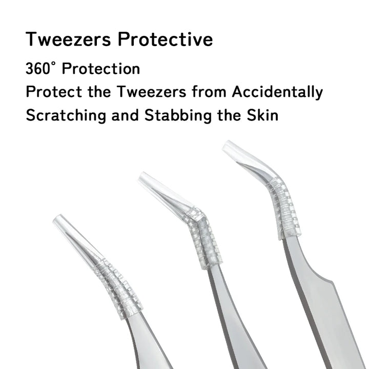 LUKATME Eyelash Tweezer Anti-Slip Fiber Tip Eyelash Extension Tools Stainless Steel Professional Precision Tweezer for Makeup
