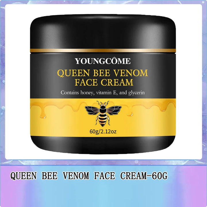 Queen Bee Venom Anti-Aging Face Cream - Collagen Boost & Deep Hydration, Wrinkle Reduction, Day/Night Moisturizer for All Skin