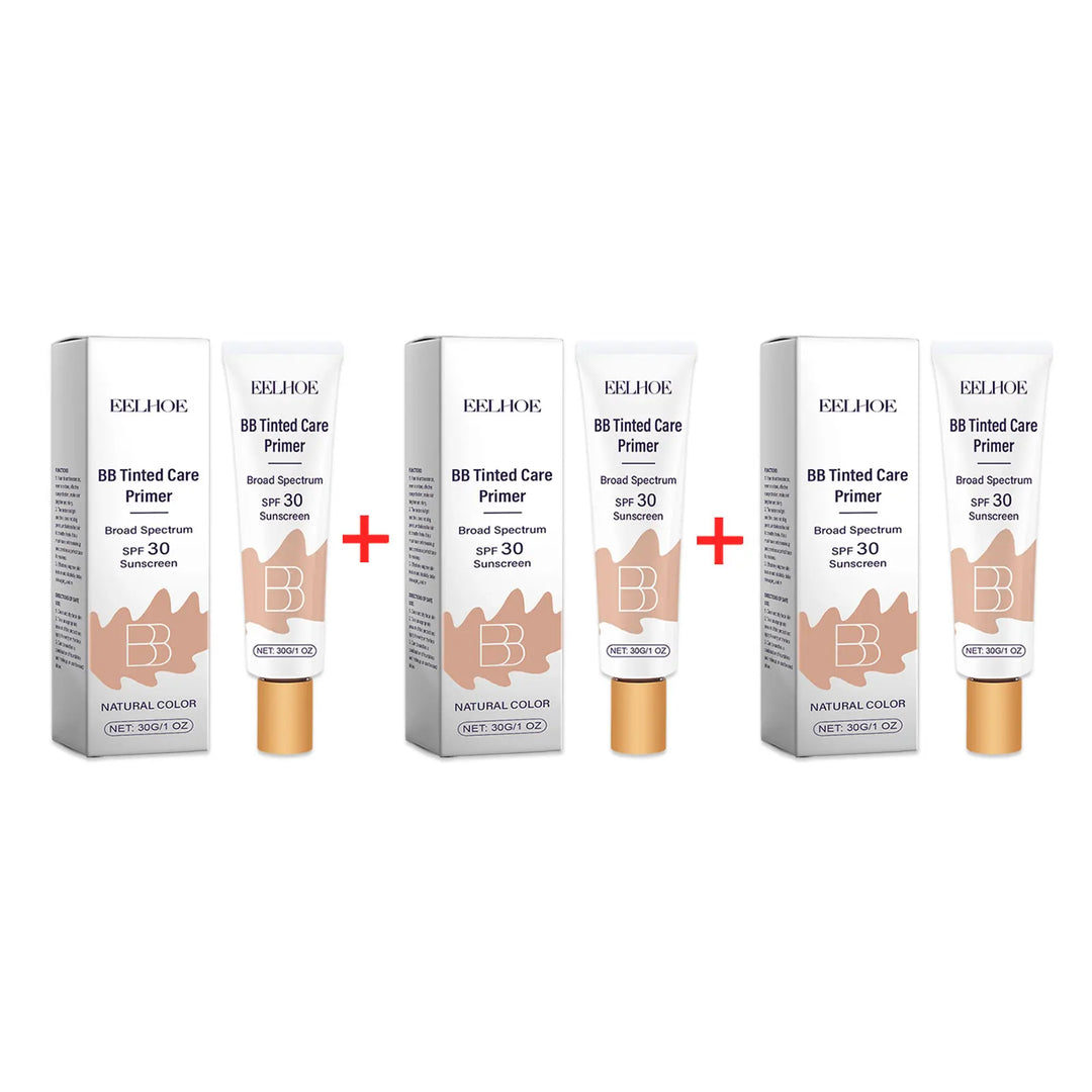 EELHOE BB Cream Foundation Face Primer Concealer For Acne Pores Blemishes Coverage Moisturizing Sun block Brightening Skin Tone