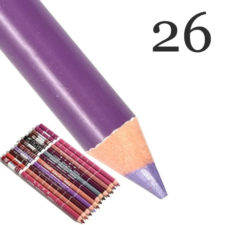28-Colors Waterproof Lip Liner Matte Nuede Red Long Lasting Makeup Pens Non-stick Cup Lipstick Women Party Makeup Lip Cosmetics