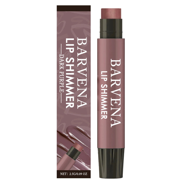 Lip Shimmer Dark Purple Tinted Lip Balm Stick Long Lasting Hydration with Natural Glowy Finish Moisturizing & Nourishing Makeup