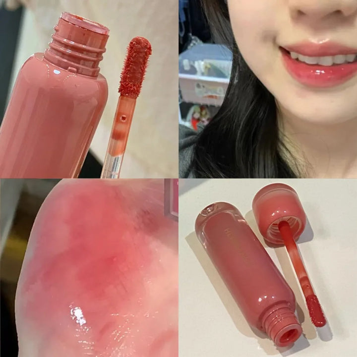 Smoked Grape Purple Red Lip Glaze Mirror Water Lip Gloss Moisturizing Liquid Lipstick Clear Tint Women Korean Makeup Cosmetics