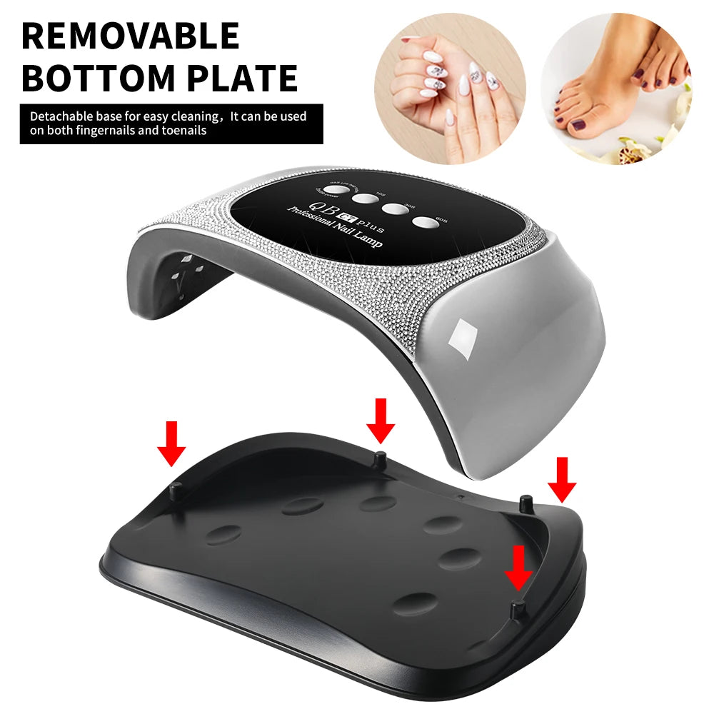 Professional Nail Dryer 57 LED Nail Art Lamp Diamond Drying Lamp with LCD Screen Can Quickly Cure All Nail Polish Gel Equipment