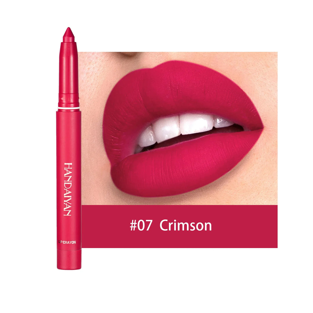 Handaiyan 12 Colors Lip Liner Matte Waterproof Velvet Nude Lipstick Pencil Sexy Red Brown Pigments Makeup Long Lasting