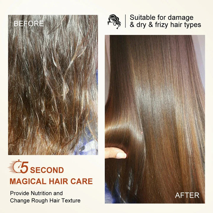 PURC 5s Magical Hair Mask Keratin Treatment Quick Smoothing Perm,Frizz Dry Damage Repairing Cream Restore Soft Masks Hair Care