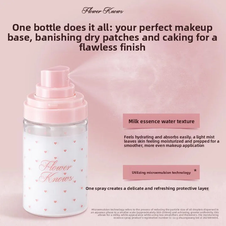 FlowerKnow Makeup Base Moisturizing Hydrating Face Mist Makeup Base Essence Spray  Korean Skin Care Primer Moisturizing