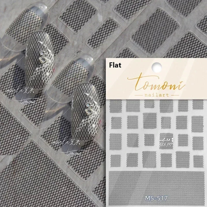 1pcs White 5D Pearl Lace Wave Lines Nail Art Stickers Elegant Exquisite Nail Decoration Decals DIY Self Adhesive Transfer Slider