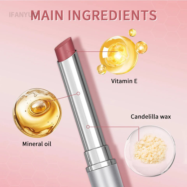 Vitamin E Pink Honey Lipstick Nourishing Moisturizing Tinted Lip Plumping Balm Smooth Enhancing Natural Color Lip Care Makeup