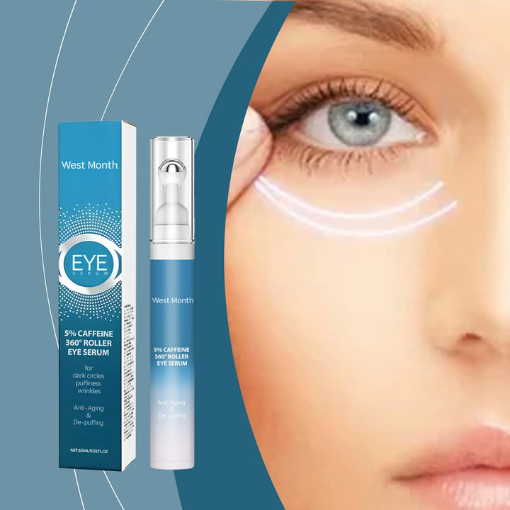 West&Month Eye Serum Roller Ball Remove Dark Circles Fine Line Lifting Puffiness Reduce Wrinkles Eye Bag Massage Korean Skincare