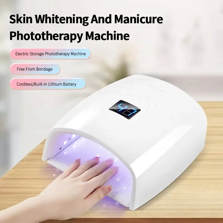 Rechargeable UV LED Nail Lmp, 66W Gel Nail Dryer, Professional Nail tool, 5-gear timing, Suitable for Home and Salon