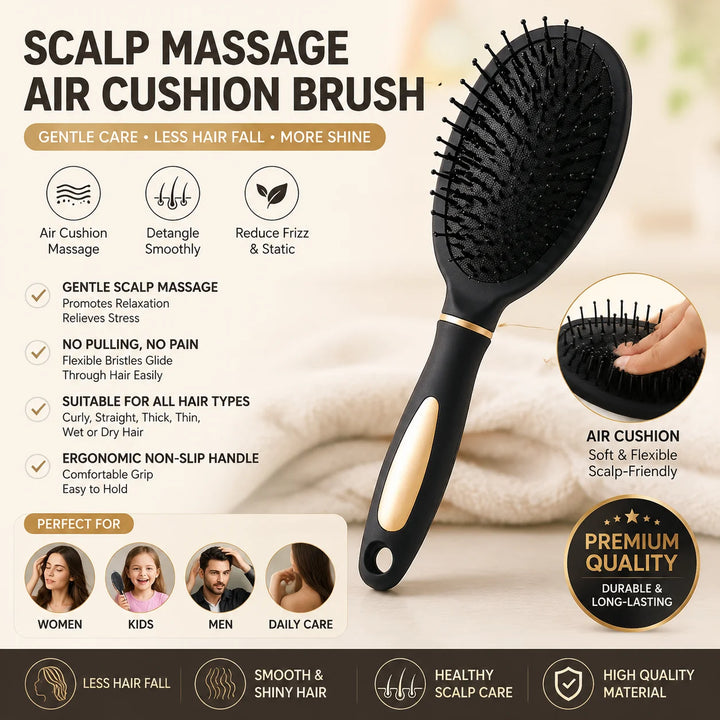 Scalp Massage Air Cushion Hair Brush Anti Tangle Detangling Comb Reduce Hair Fall Anti Static Hair Care Brush for Women Kids Men