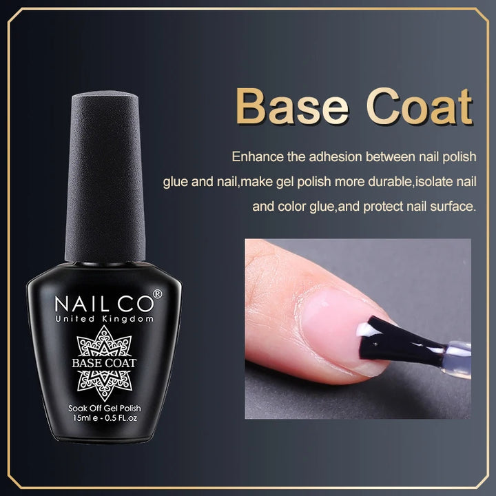 NAILCO 131Colors Vernis Semi Permanent UV Varnish Gel Nail Polish Nails Art Gel Manicure TOP BASE Varnish Hybrid