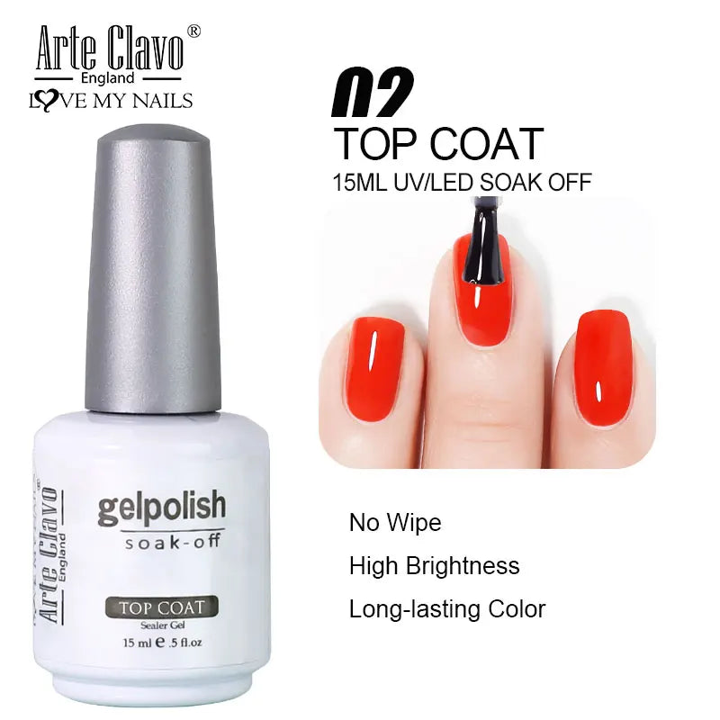 Arte Clavo 15ml HEMA TPO FREE Gel Nail Polish Pink Hybrid Nail Manicure Semi-permanent Enamels Varnish For UV LED Nails Supplies