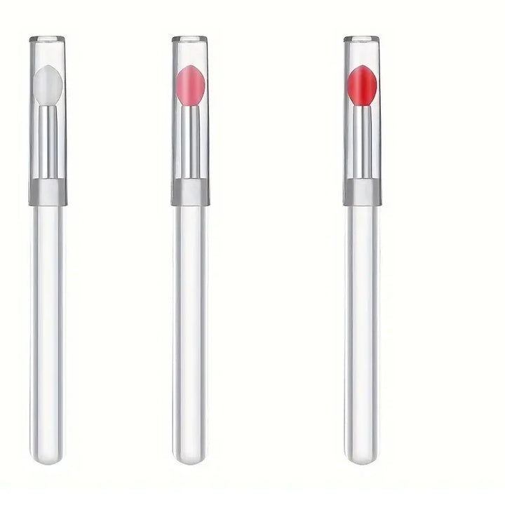 1/3/5PCS Portable Silicone Lip Brush With Cover Soft Multifunctional Lip Balm Applicator Lipstick Lipgloss Makeup Brushes