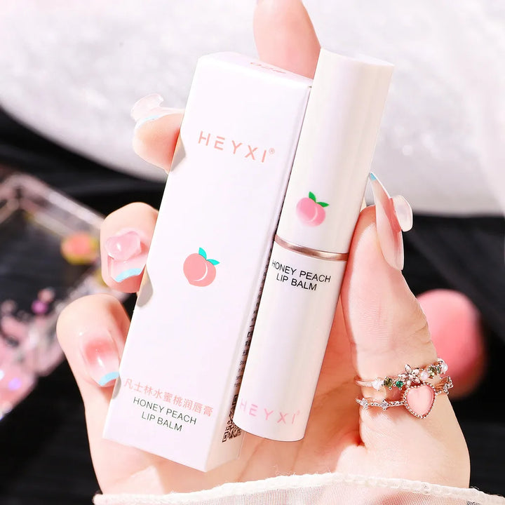 Honey Peach Lip Balm Color Change Lipstick Lips Plumper Moisturizing Hydrating Nourishing Lips Skin Care