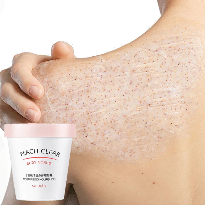 Meidian Peach Extract Body Scrub Moisturizing Cleansing Exfoliating Smooth Texture Natural Nourishing Bath Use Gentle Exfoliatio