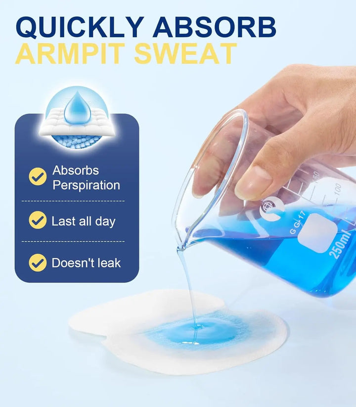 10-80Pcs Underarm Sweat Pads for Women and Men Fight Hyperhidrosis Comfortable Unflavored Non Visible Extra Adhesive Disposable