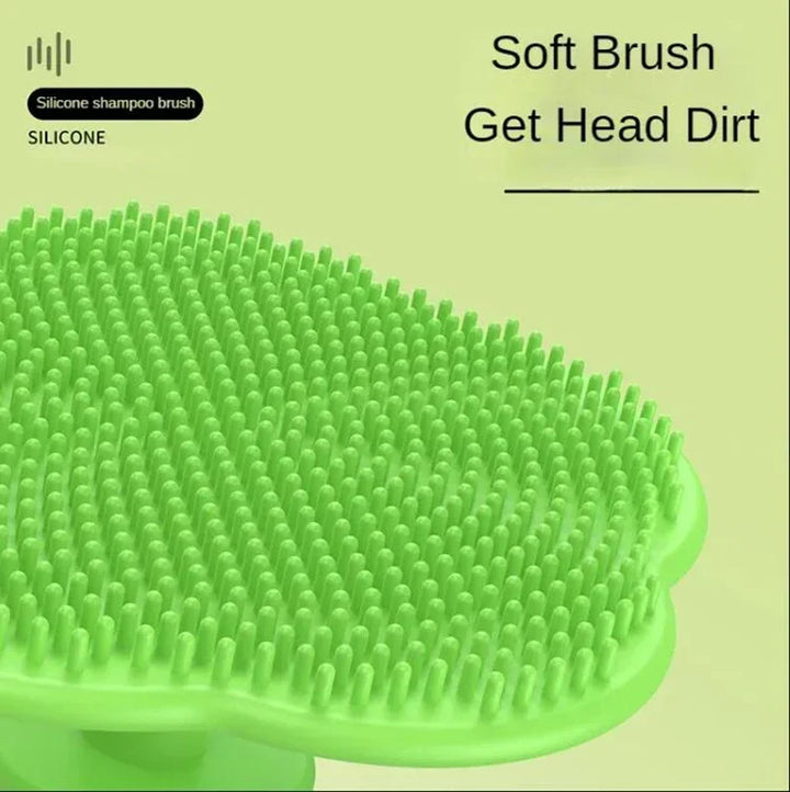 Silicone Shampoo Brush for Baby Infant Comb Bathing Soft Silicone Boys Kids Shower Brush Head Hair Washing Massage Brushes Wipe
