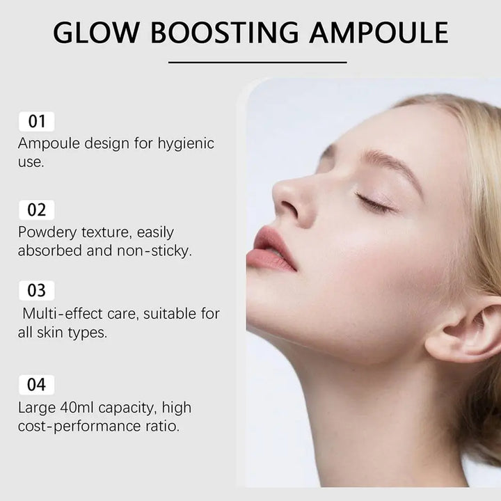 PDRN Pink Vitamin Face SerumGlow Boosting Ampoule,Brightening Hydrating, Soothes Dry Skin,Evens Tone for Radiant Skin Care 40ml