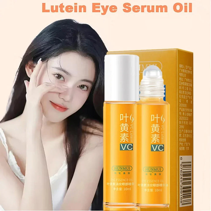 Lutein Anti-Aging Eye Serum Oil Dark Circle Removal Wrinkle Fading Firming Lifting Whitening Brightening Eye Care for All Skin
