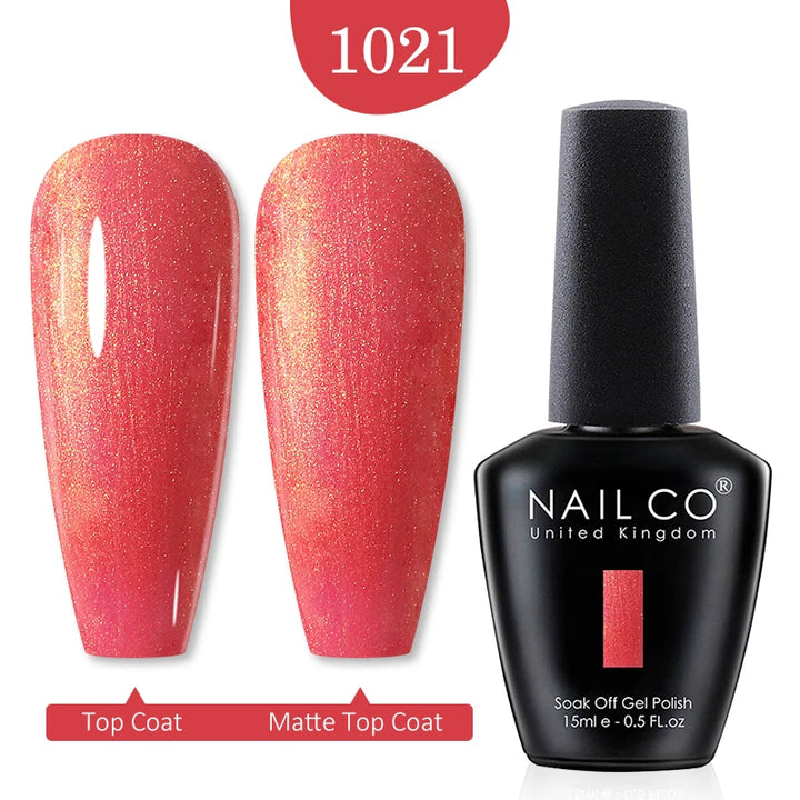 NAILCO Red Colors Series 15ML Nail Gel Polish Nail Supplies Semi Permanent For Nail Art Manicure Soak Off LED UV Hybrid Varnish
