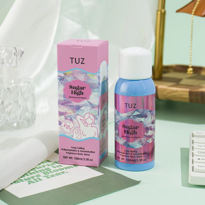 Long Lasting Antiperspiration & Deodorization Fragrance Body Spray Refresh Sweet Natural Floral Fruitly Fragrance 24 Hours 100ml