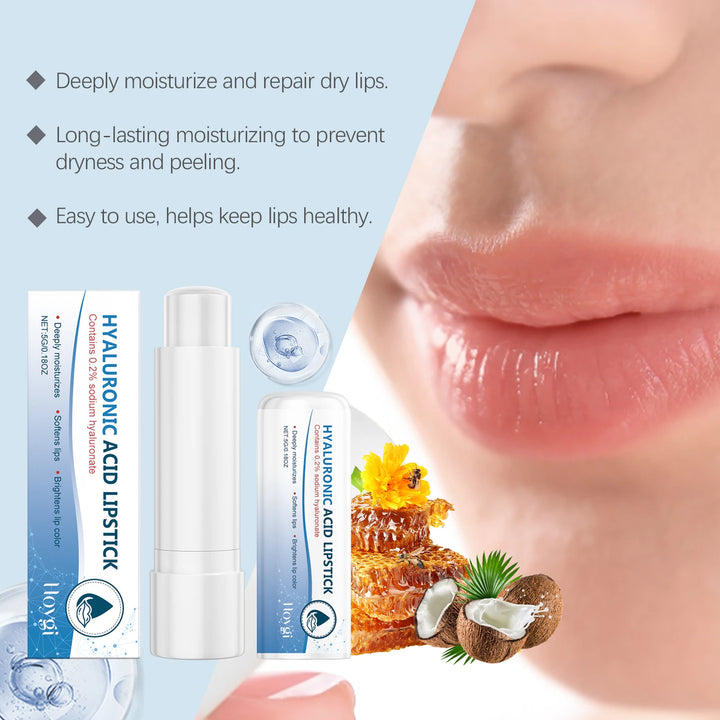 1/2/3pcs Hyaluronic Lip Balm Lips Skincare Anti Cracking Nourishing Brightening Moisturizing Lip Balm Lipstick Lips Skin Care