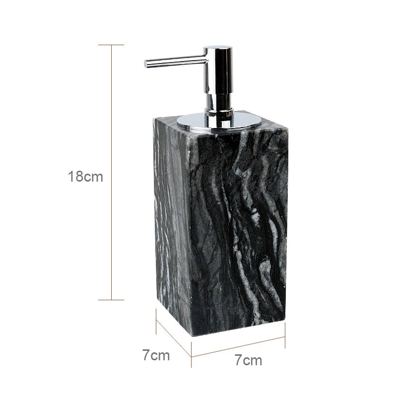 Tree Black Natural Marble Set for Bathroom Luxury Toothbrush Holder Soap Dispenser Soap Dish Tray Bathroom Accessories Sets
