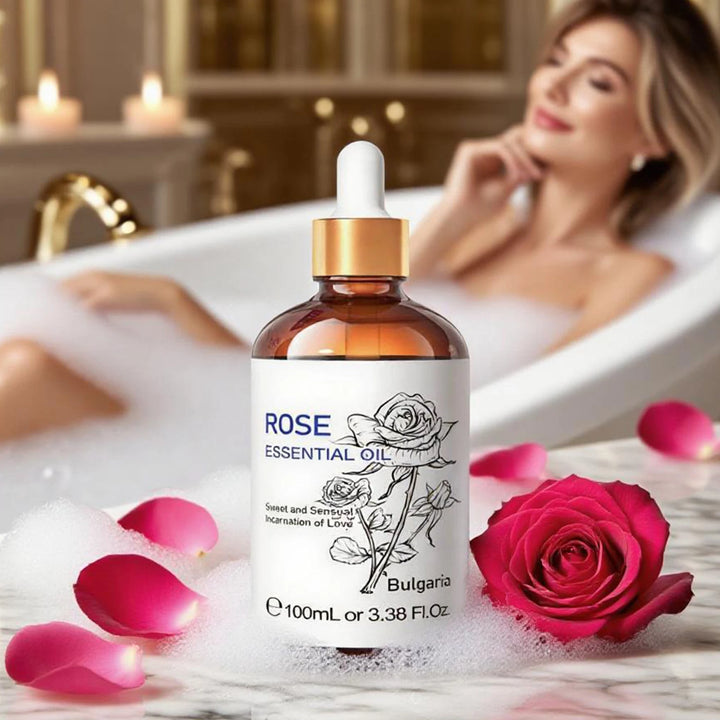 HIQILI Essential Oil Rose Geranium Lavanda Citronela Tea Tree vanille Body Oil Face Skin Care Massage 100ML/3.38fl.oz