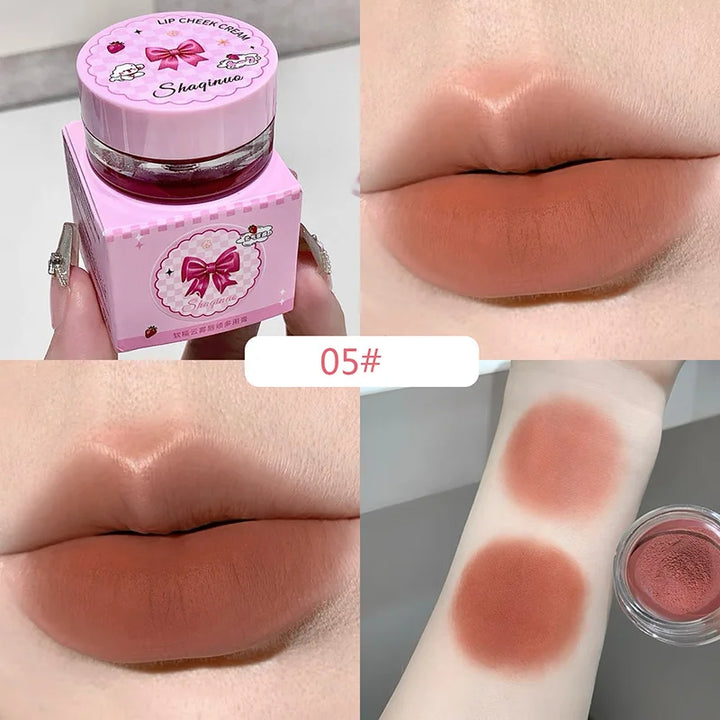Matte Lip Mud Pot Velvet Mist Lip Glaze Waterproof Low Saturation Lip Tint Milk Orange Pink Lipstick Korean Dupe Makeup Girls