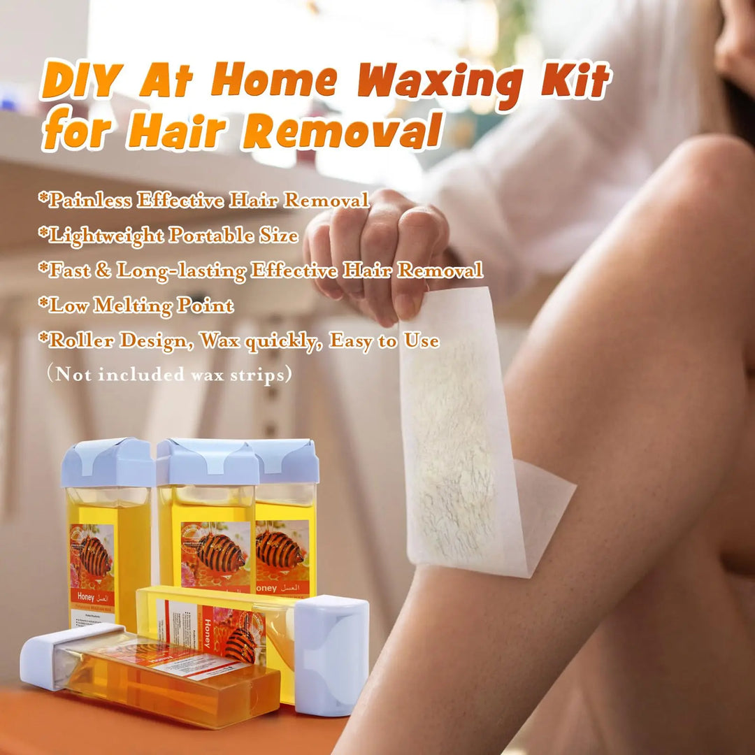 Hair Removal Wax Roller Refill Kit Volume Hair Removal Wax Tube Warms the Whole Body Limbs Hand Hair Removal Cream