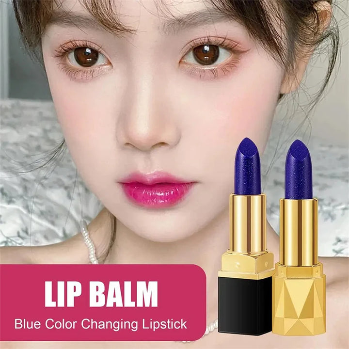 Blue Rose Lipstick Makeup Temperature Color Changing Lipstick Velvet Matte Moisturizing Waterproof Non-stick Cup Shiny Lipstick