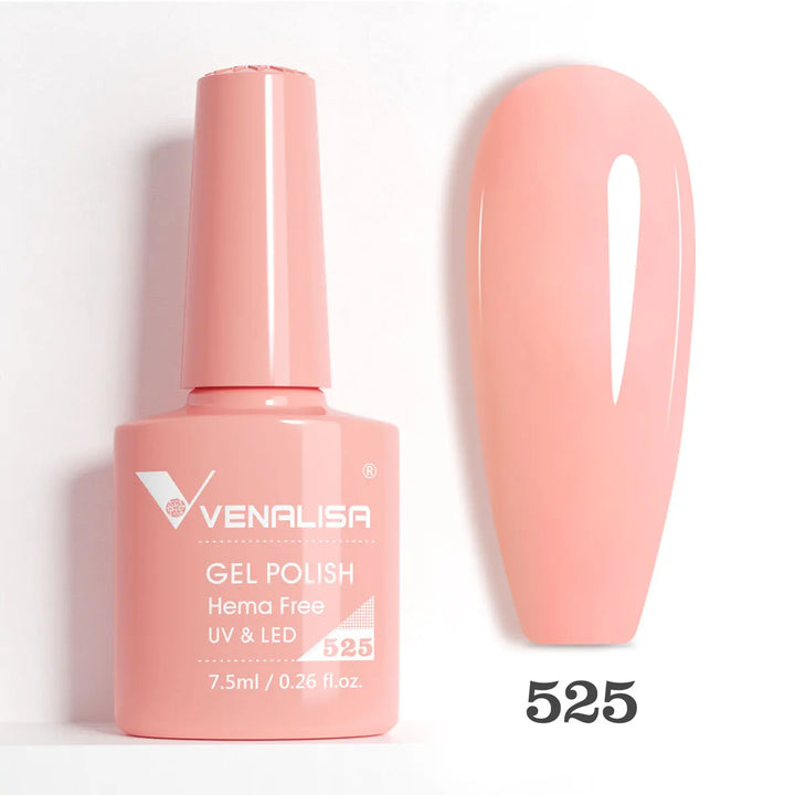Venalisa HEMA TPO FREE Nail Gel Polish Glitter Gorgeous Full Coverage Soak Off UV LED French Nail Jelly Pink Nude Collection