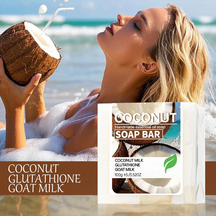 Coconut milk moisturizing soap, glutathione brightening cleansing soap, goat milk nourishing cleansing soap, bath soap, portable