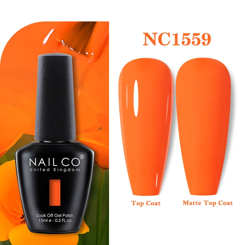 NAILCO 131Colors Vernis Semi Permanent UV Varnish Gel Nail Polish Nails Art Gel Manicure TOP BASE Varnish Hybrid