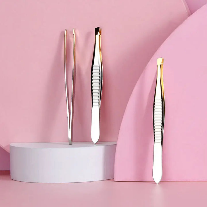 1pc High Quality Make Up Tools Pince Epiler Eyebrow Tweezer Stainless Steel Slant Tip Eyes Tweezer Clip For Face Hair Removal