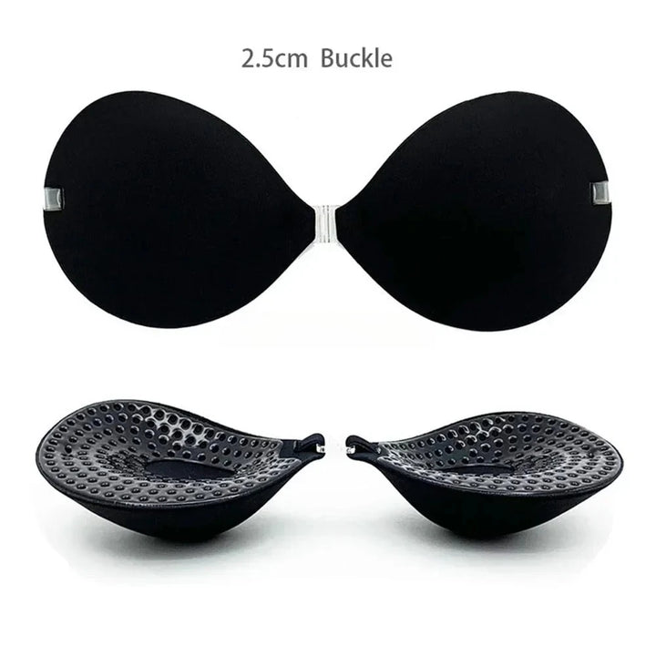 6cm Lift Silicone Adhesive Bra - Waterproof Invisible Push Up for Wedding & Backless Dresses, Natural Curve for Small Chest
