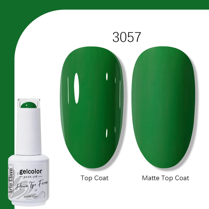 Arte Clavo Solid Color Gel Nail Polish 15ml Soak Off UV LED Gel Semi-Permanent Glitter Polish For Manicure Nail Art Salon Gel