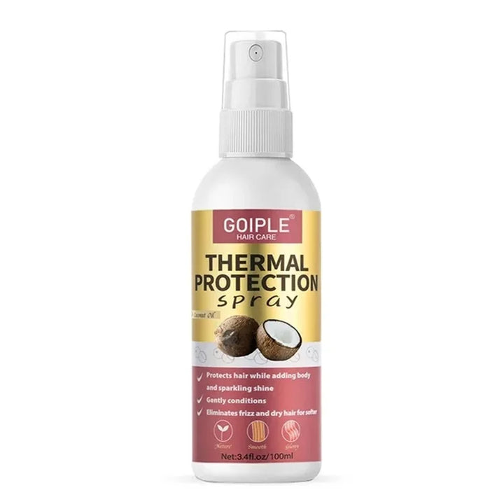 GOIPLE Coconut Thermal Protector Spray Hair Protectant Paraben Dye Free Protects Heat Damage Suitable for Daily Care