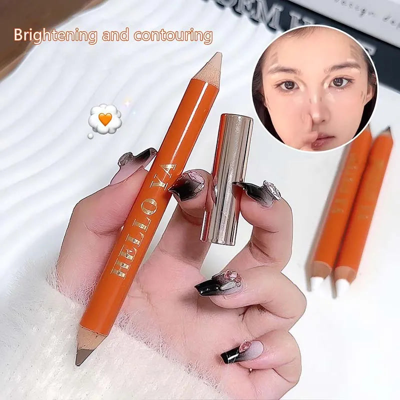 Double-ended Contouring Shading Pen Face Brighten Nose Shadow Profile  Natural Three-dimensional Highlight Stick Korean Makeup
