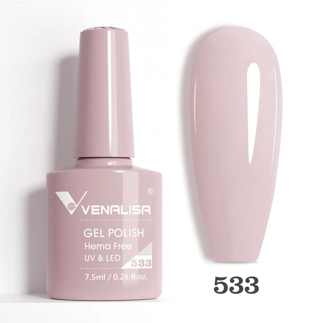 Venalisa HEMA TPO FREE Nail Gel Polish Glitter Gorgeous Full Coverage Soak Off UV LED French Nail Jelly Pink Nude Collection