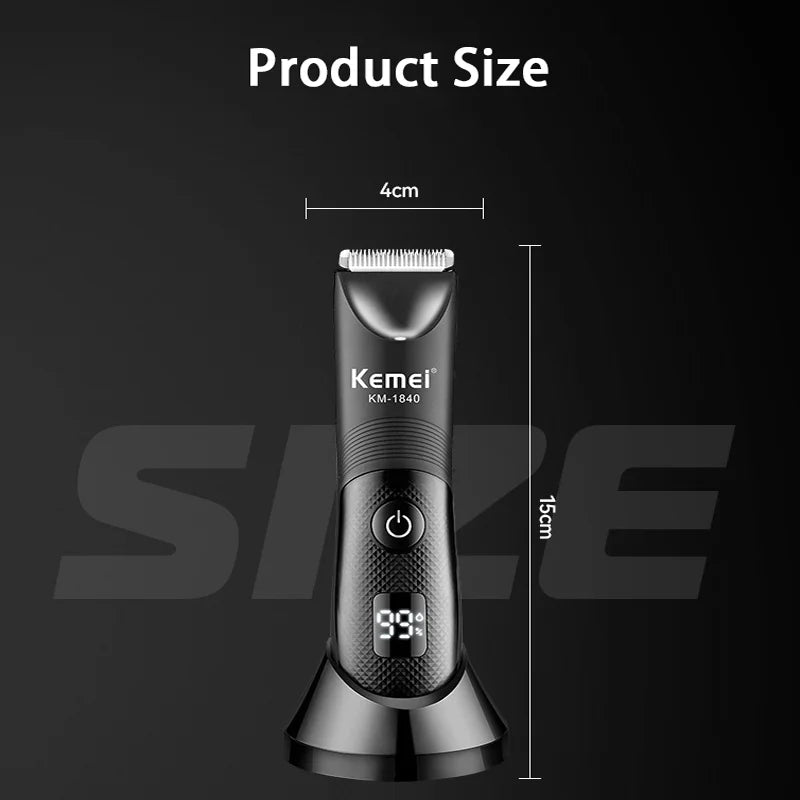 Kemei Groin Body Trimmer For Men And Women Shaver Electric Facial Beard Bikini Hair Trimmer Washable Pubic Ball Hair Remover