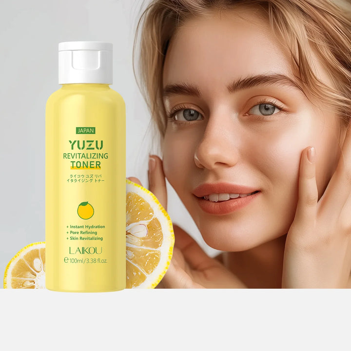 Japanese YUZU Facial Toner 100ml Deep Hydration Refining Pores Brighten Skin Long Lasting Moisturizing Revitalizing Care
