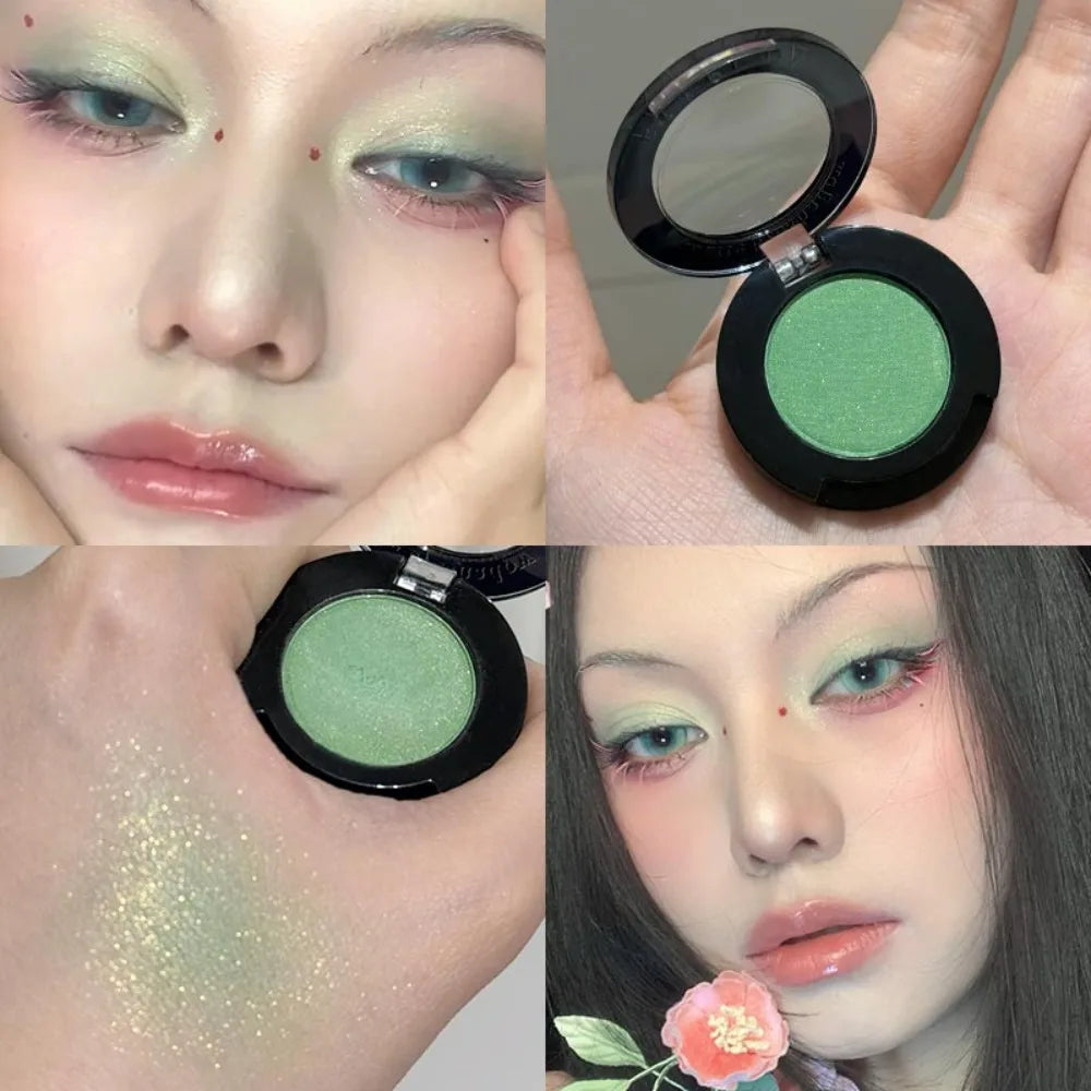 Eyeshadow Illuminator Matte White Highlighter Brighten Palette Lasting Shimmer Glitter Highly Pigmented Monochrome Eyes Makeup